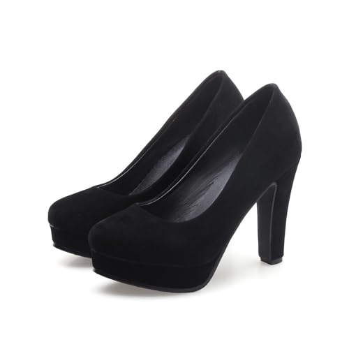 10CM Tacchi Alti Scarpe Punta Rotonda Ufficio Classico Speciale Formale