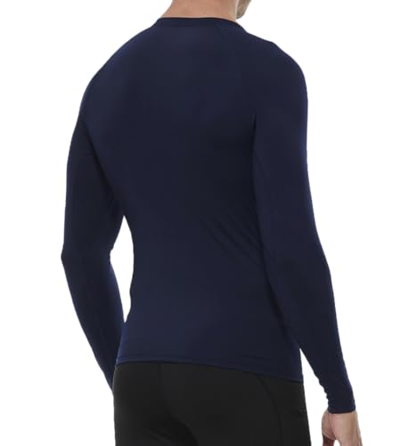 Men's Compression Shirts Long Sleeve Athletic T Shirt Workout Cool Dry Running Tops Gym Undershirts Baselayers 1/2 Pack3