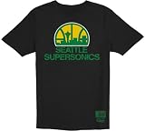 Seattle Supersonics Black Skyline Logo Premium T-Shirt (US, Alpha, Large, Regular, Regular, Black)