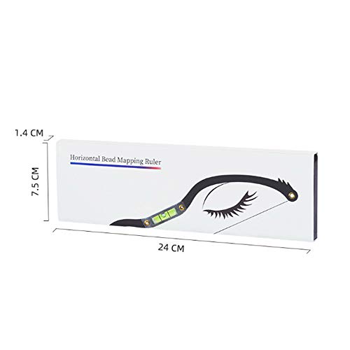 Dabey Régua de sobrancelha de metal, Régua de sobrancelha de metal Marcador de cordas de mapeamento