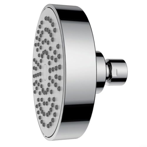 Crabop Cabezal de ducha plateado de alta presión, con manguera, rociador de lluvia de 2.5 GPM, limitador de flujo extraíble para ahorro de agua, accesorio de baño ABS