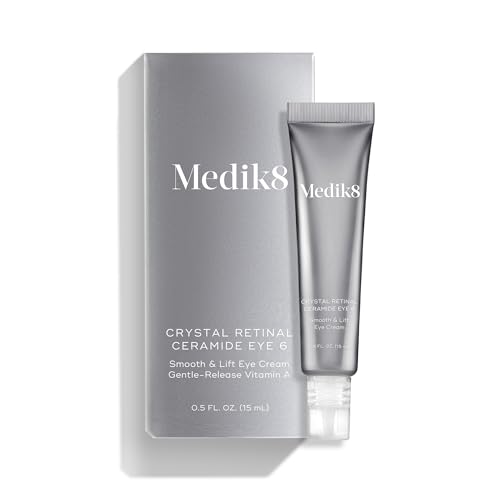 Medik8 Crystal Retinal Ceramide Eye 6 - Gentle Vitamin A Eye Cream - Reduces Appearance of Wrinkles - Perfect for Sensitive Skin - 0.5 oz