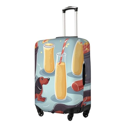 Hot Dogs and Lemonade Luggage Cover for Suitcase Tsa Approved, Washable Suitcase Protector Fits 18-32 Inch Anti-scratch Suitcase Cover Carry on Luggage Sleeve Travel Baggage Cover2
