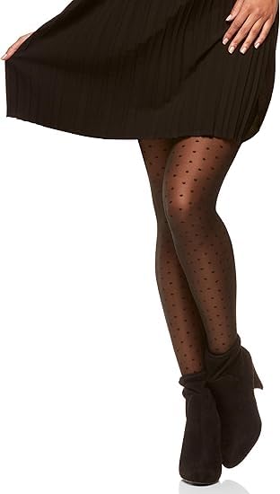 Image of Berkshire - 8012 Women's Silky Sheer Legs - High Waist Control Top Pantyhose Hosiery with Polka Dot Design Tights for Women