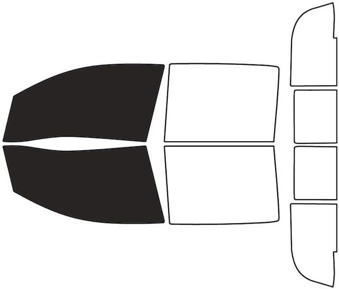 Rvinyl Window Tint Kit Compatible with Nissan Titan 2016-2023 4 Door Crew Cab - Black 20% - Single Ply No Bubble Film - Do it Yourself Vehicle Front Precut Kit