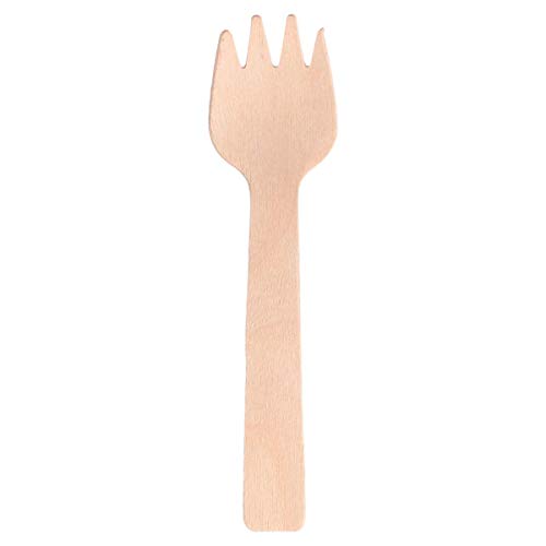 García de Pou 100 Unidades - 170.47 Tenedores Cuchara, 10.5 Cm, Natural, Madera