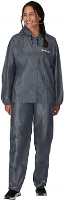 FROGG TOGGS Women's Ultra-Lite2 Waterproof Breathable Protective Rain Suit – Carbon, Large