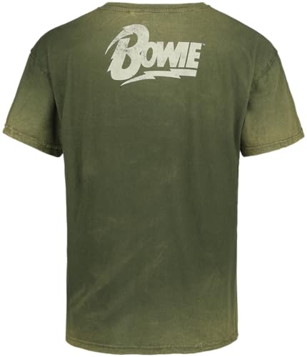 David Bowie Smoking Uomo T-Shirt Verde M 100% Cotone Regular - 2