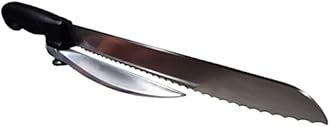 BAOUROUGE' Precision Slicing Knife (Right-Handed) - 8 and 1/4 Inches Stainless Serrated Blade With Cutting Guide for Exact Slices Up To 5/8 Inch Thick