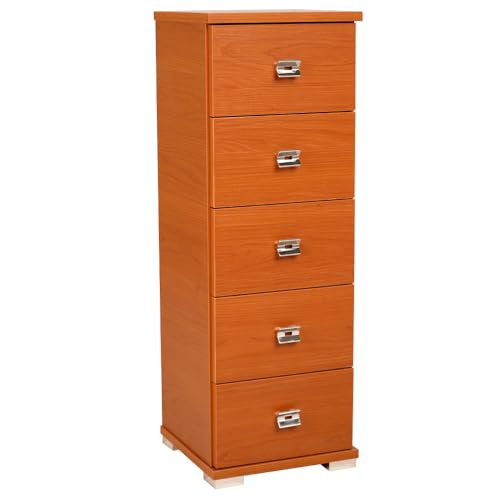 Liberoshopping Mobil Schubladen klein Holz 5 Schubladen Multifunktion (Kirschbaum)