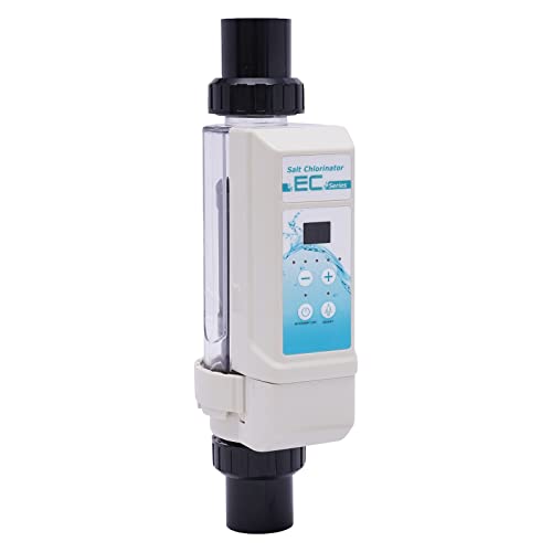 Salzanlage Chlorinator, Pool Salzwasseranlage, Salzwasser Chlorator, Automatische Reinigung, Chlorgenerator für Schwimmbäder bis zu 50m³, um das Wasser Klar zu Halten, 8g/h (Weiß)