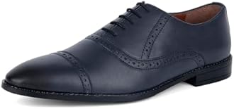 LOUIS STITCH Men's Formal Lace-up Oxford Shoes for Men | Solid Design | Ideal for Formal, Business Casual, and Parties (LSRG_OX)