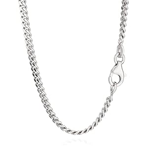 NKlaus NKlaus Echt 925 Sterling Silber MASSIV Rhodiniert Panzerkette Königskette Collier 2,10mm breit