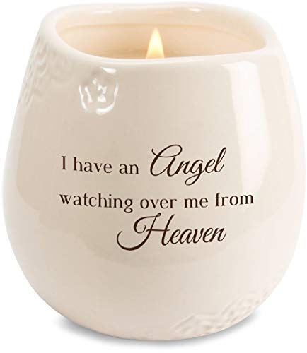 Pavilion - I Have An Angel Watching Over Me From Heaven 8 Oz Soy Filled Ceramic Vessel Candle #TOP17