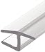 CRL Polycarbonate "h" Jamb with Soft Leg for 180 Degree for 1/2" Glass - 95 in long