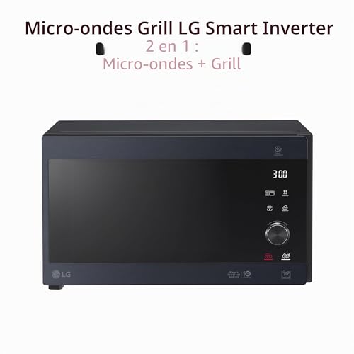 LG MH6565CPW Grill Smart Inverter Micro ondes 1 Grill Micro+Grill 1 25 litres de capacité Écran LED Plateau Crispy Plateau intérieur 292 mm - vue 7
