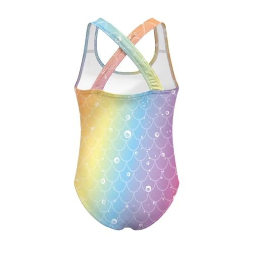 Image of Xpyiqun Swimsuit for Girls One Piece Bathing Suits Size 5-14 Sleeveless Swimwear Cross Shoulder Strap Swimming Wear