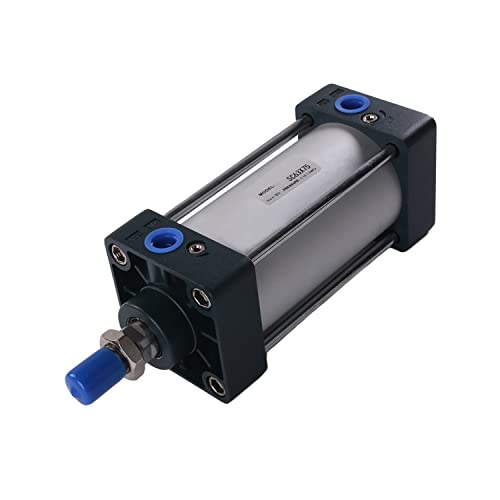 Othmro 1Pcs Air Cylinder Sc63 X 75, 63Mm/2.48" Bore 75Mm/2.95" Stroke Double Action Air Cylinder, 3/8Pt Single Rod Double Acting Aluminium Alloy Penumatic Quick Fitting Air Cylinder #TOP27