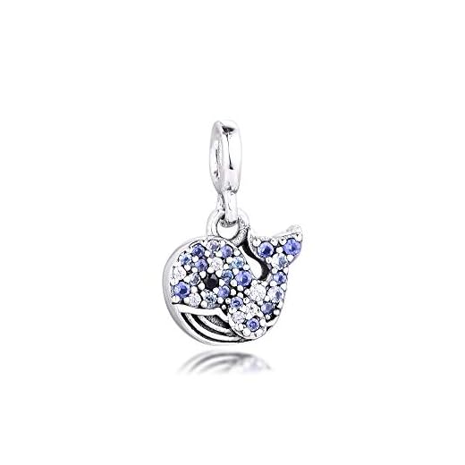 Passar Pandora Me armband blåval dinglande berlocker äkta 925 sterling silver gör-det-själv pärlor för kvinnor smyckestillverkning Kralen