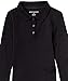 Amazon Essentials Toddler Girls' Long-Sleeve Interlock Polo Shirts, Pack of 5, Black, 3T