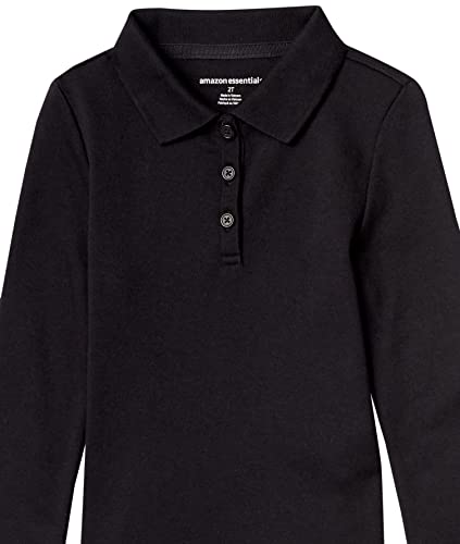 Image of Amazon Essentials Girls and Toddlers' Long-Sleeve School Uniform Interlock Polo Shirts