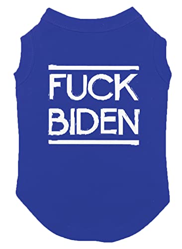Fuck Biden - Funny Anti Democrat Dog Shirt (Royal Blue, 3X-Large)