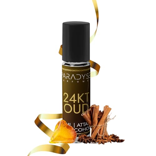 Image of 24 KT Oud Attar | Non-Alcoholic Perfume Oil Roll on | Amber Oud Warm Fragrance Perfume Oil | Premium and Long Lasting Fragrance | 6 ml