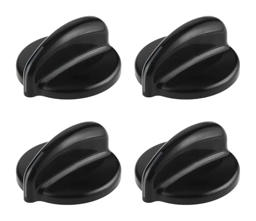 4 pièces WB03T10236 boutons de commande de brûleur boutons de table de cuisson noirs de remplacement, compatibles for GE, four de cuisinière à gaz remplace...