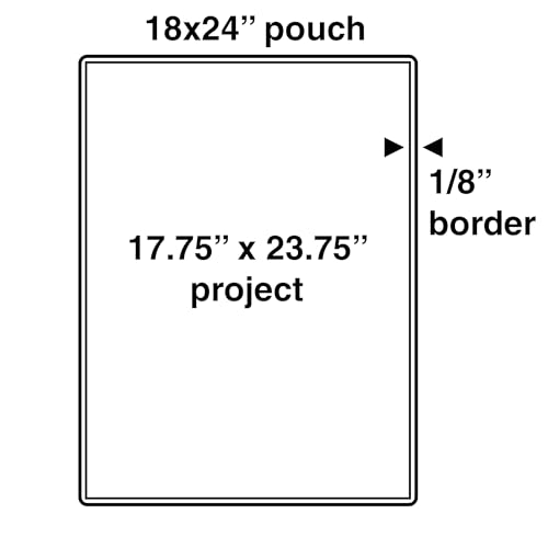 Image of Apache Map Size Laminating Pouches, 3 Mil, 10 Pack, 18 x 24 Inch Pouch Size Laminating Sheets, Thermal Laminator Compatible, Super Clear, Round Corners