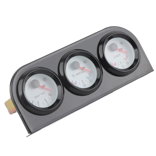 Dreifach-Automobil-Dreifachmessgerät-Set, 24 X 10 X 8 Universal-Auto-Dreifachmessgerät-Kit, Wassertemperatur, Volt, Öldruckmesser, 52 Mm Instrumenten-Auto-Kit