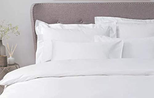 Housse de couette blanche brossée pour lit double confortable