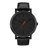 movado museum watch wiki Bis 30 Meter wasserdicht Timex Herren-Armbanduhr Schwarz Analog Leder T2N794PF