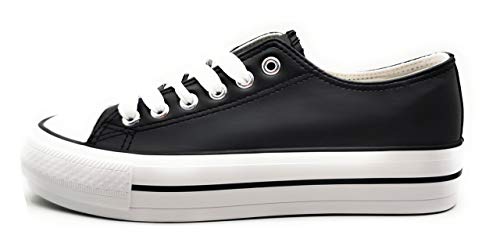 Zapatillas Deportivas Mujer Negras Plataforma Marca P&L