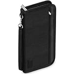 Looxmeer Travel Wallet, Family Passport Holder, RFID Blocking Travel Accessories Document Organiser for Tickets, Cards, Cash, Pen, Key, Waterproof Cover Holiday Essentials Case for Man & Woman, Black