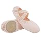flexdans Ballettschuhe, Mädchen Stretch Canvas Ballettschläppchen Geteilte Sohle Leder Ballerinas für Kinder Kleinkinder 34