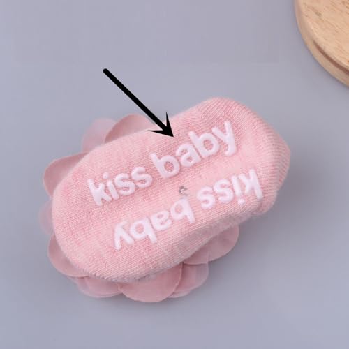 Baby Bow Headband & Socks Set for 0-1Y Boy Girl Elastic Lace Headdress Toddler Floor Socks Baby Accessories4