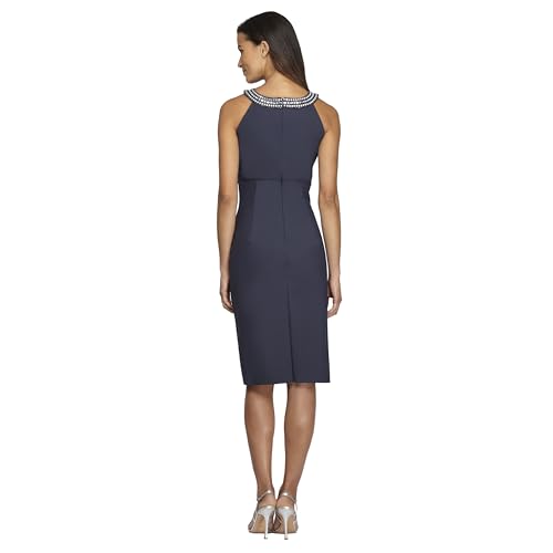 Alex Evenings womens Short Sheath Slimming Stretch Halter Neck Special Occasion Dress, Charcoal, 10 US by Alex Evenings - Image 2