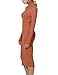 ninovino Women's Turtleneck Ribbed Long Sleeve Bodycon Tunic Sweater Dress Tangerine-M