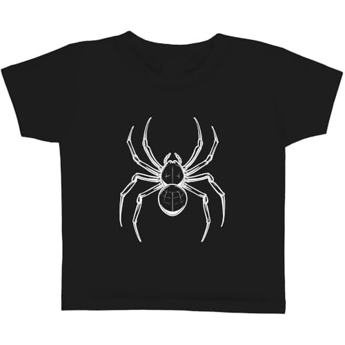 Image of Azeeda 3-4 Years 'Spider Top View' Children's/Kid's T-Shirt (Black) (TS00426675)