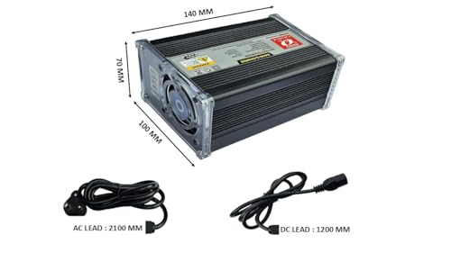 Image of 60V 6AMP Aluminium Heavy Duty Lithium Battery Charger for E-Bikes, Cut-Off Voltage 67.2V. with LED Percentage Indication, Over Load and Over Heat Protection.