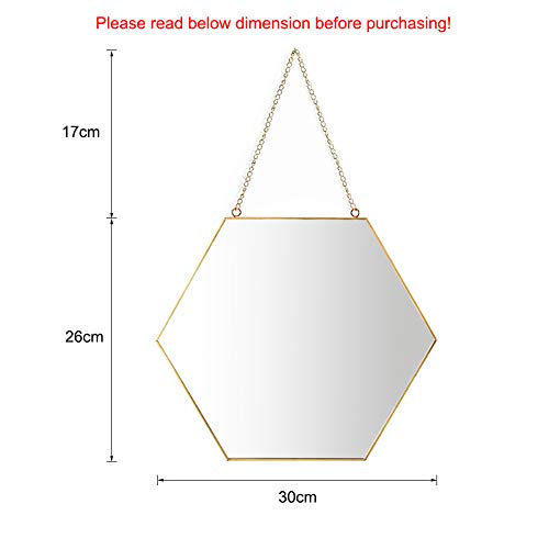Aifusi, Specchio da bagno con cornice in ottone e