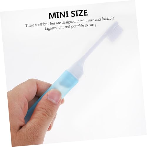 GANAZONO 12 Stück Teiliges Faltbare Zahnbürsten für Erwachsene und Jugendliche Weiche Borsten Kompakt und Tragbar Sanfte Zahnreinigung Personalisierte Mundpflege Praktische Zufällige Farbe – Bild 5