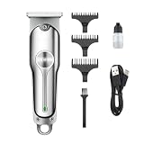Mens Hair Clippers, Clipper Professional Trimmer Electric Cutting Machine Cordless Mini Portable T-Blade for Men