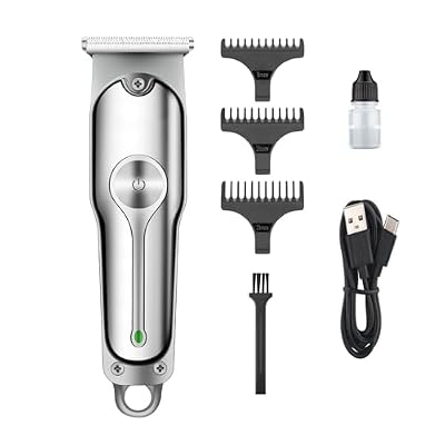 Mens Hair Clippers, Clipper Professional Trimmer Electric Cutting Machine Cordless Mini Portable T-Blade for Men