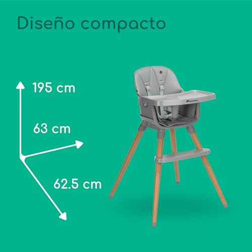 Miniatura 8 de Bebeconfort Avista 2, Trona 4 En 1, Trona De Bebé Evolutiva, Asiento Elevador, Silla Para Niño Pequeño, De 6 Meses A 14 Años De 9 A 60 Kg , Cojines Acolchados, Bandeja Ajustable, Tinted Grey