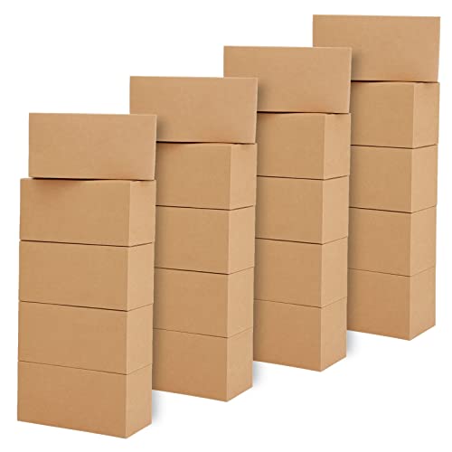 20 Pack 9 X 4.5 X 4.5 Inch Brown Gift Boxes With Lids, Brown Paper Tumbler Box For Present Wrapping, Shipping, Party Favors, Business Supplies, Easy To Assemble #TOP27