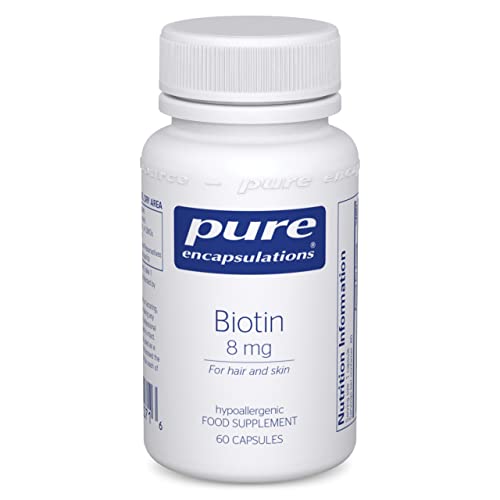 Pure Encapsulations - Biotin 8mg - for Hair, Skin & Nails - for Women & Men - 60 Capsules