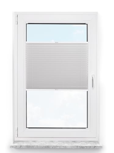 Tom'Shop Wabenplissee nach maß, Wabenplissee zum Schrauben mit Bohren Sonnenschutz Plisseerollo Jalousie Blickdicht für Fenster & Tür Wabenfalten in Spitzenqualität 5 Farbe zur Auswahl(Höhe 50-149cm)