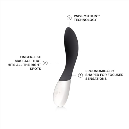 Image of LELO Mona Wave Personal Massager for Women, G Spot Vibrator with WaveMotion Technology, Sex Toy for Women with 10 Vibration Patterns, G Spot Dildo, Female Sex Toy, Black