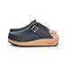 Kebba Liliane - Handmade Wooden Clogs with Genuine Leather | Arch Support and Comfortable Fit | Chilean Tepa Platform and EVA Sole |Made in Villarrica, Chile | Navy Blue Color | Size 8-8.5 US